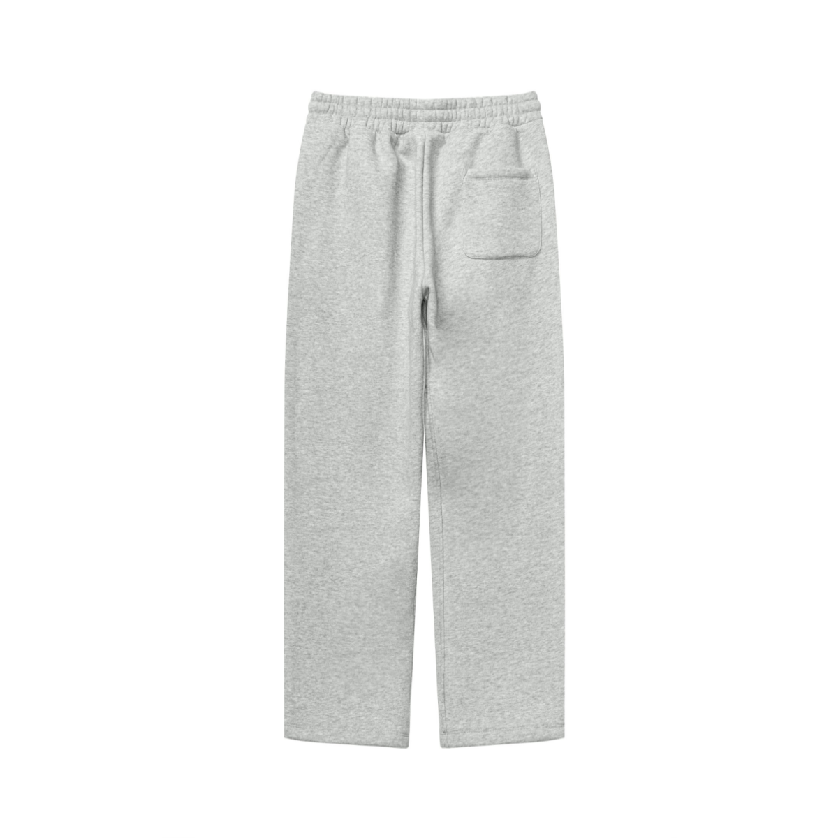 345GSM Unisex Solid-Color Relaxed Fleece-Lined Straight-Leg Pants Heathered Gray