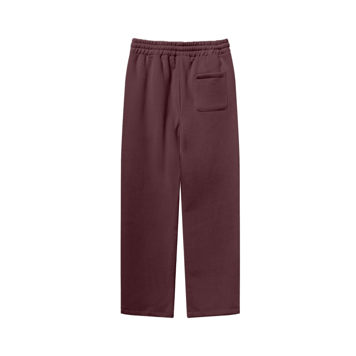 345GSM Unisex Solid-Color Relaxed Fleece-Lined Straight-Leg Pants Ankara Red